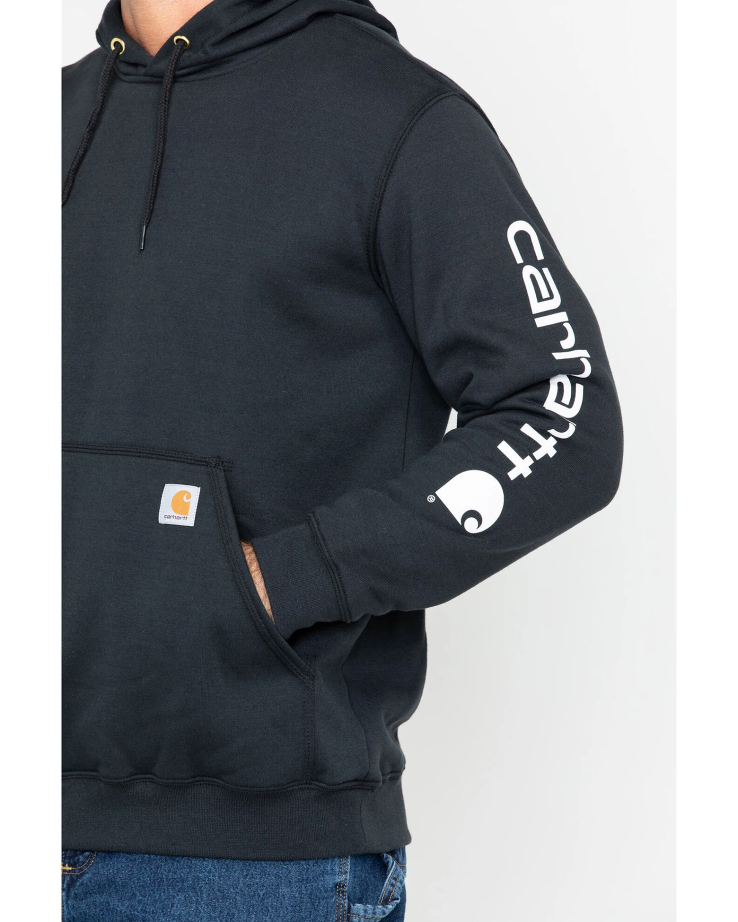 Carhartt Men's Hooded Logo-Sleeve Sweatshirt 6 Carhartt Men's Hooded Logo-Sleeve Sweatshirt - Image 4