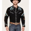 Scully Men's Phoenix Embroidered Retro Long Sleeve Western Shirt 2 Scully Men's Phoenix Embroidered Retro Long Sleeve Western Shirt -Cowboy Wear Shop 0927J7 89 P1