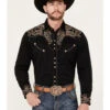 Scully Men's Embroidered Scroll Long Sleeve Snap Western Shirt 1 Scully Men's Embroidered Scroll Long Sleeve Snap Western Shirt -Cowboy Wear Shop 0927J8 89 P1
