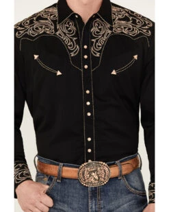 Scully Men's Embroidered Scroll Long Sleeve Snap Western Shirt 10 Scully Men's Embroidered Scroll Long Sleeve Snap Western Shirt -Cowboy Wear Shop 0927J8 89 P3