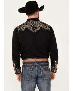 Scully Men's Embroidered Scroll Long Sleeve Snap Western Shirt 11 Scully Men's Embroidered Scroll Long Sleeve Snap Western Shirt -Cowboy Wear Shop 0927J8 89 P4
