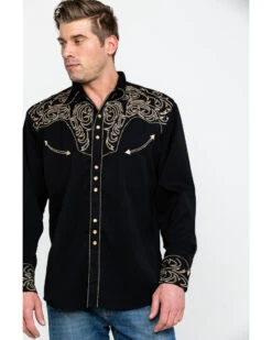 Scully Men's Embroidered Scroll Long Sleeve Snap Western Shirt 12 Scully Men's Embroidered Scroll Long Sleeve Snap Western Shirt -Cowboy Wear Shop 0927J8 89 P5
