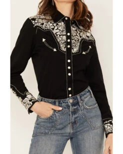 Scully Women's Silver Western Embroidered Shirt  -Cowboy Wear Shop 2000243972 040 P3