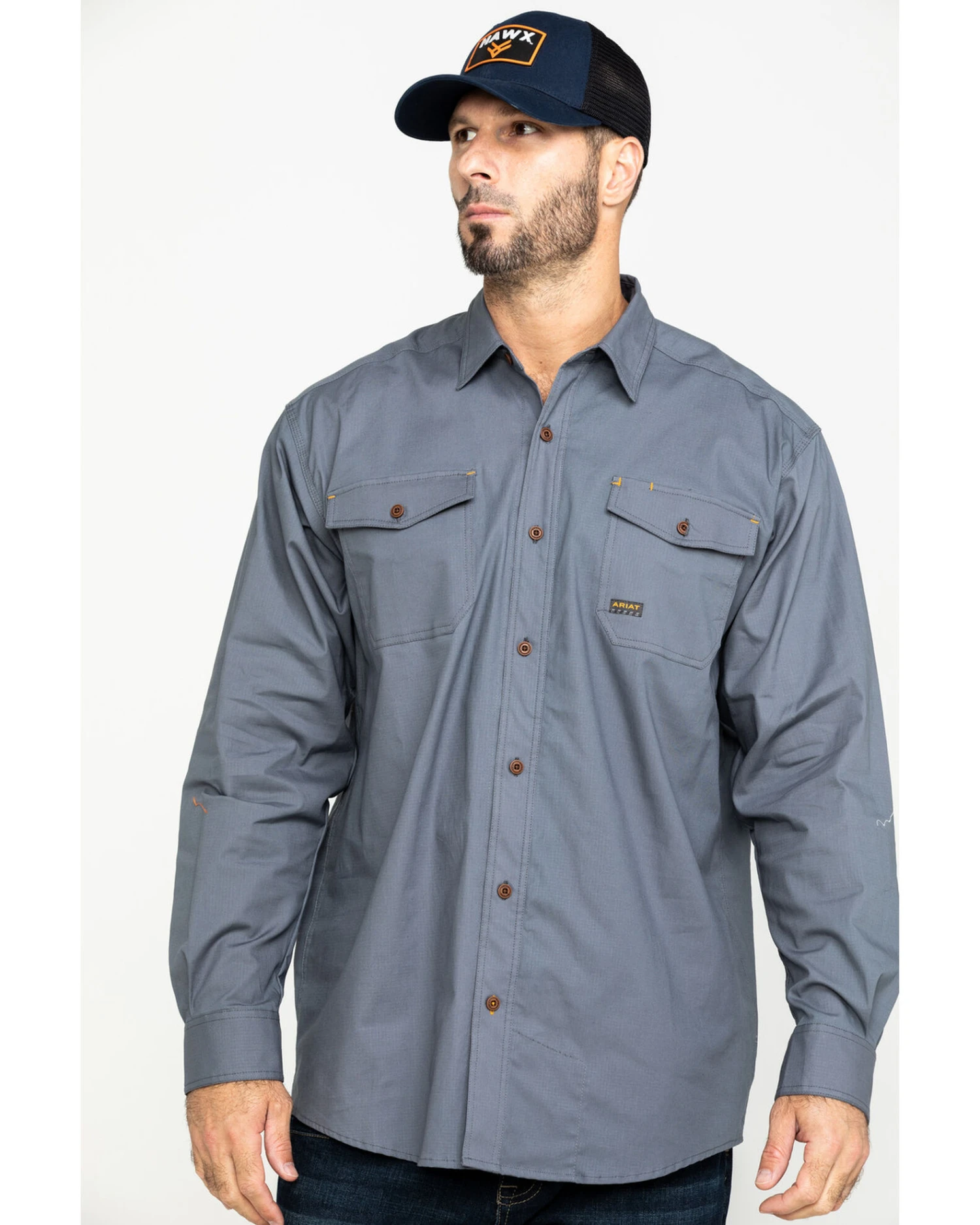 Ariat Men's Steel Rebar Made Tough Durastretch Long Sleeve Work Shirt 3 Ariat Men's Steel Rebar Made Tough Durastretch Long Sleeve Work Shirt