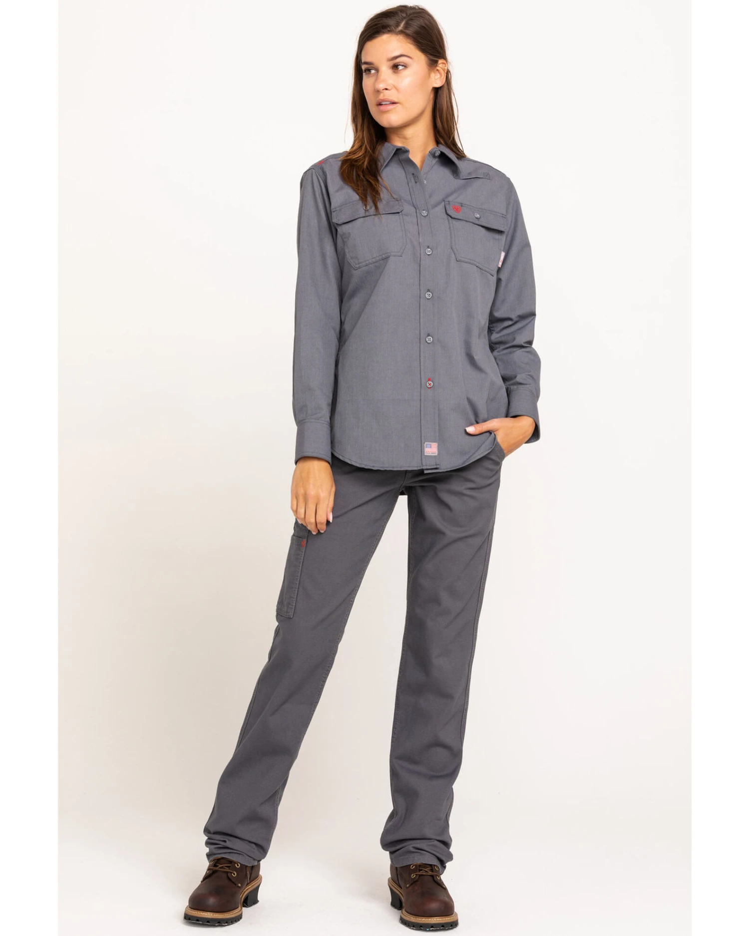 Ariat Women's FR Duralight Stretch Canvas Straight Leg Pants 8 Ariat Women's FR Duralight Stretch Canvas Straight Leg Pants - Image 6