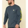 Carhartt Men's M-FR Midweight Signature Logo Long Sleeve Work Shirt -Cowboy Wear Shop 2000294466 410 P1