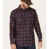 Cody James Men's FR Plaid Print Long Sleeve Work Shirt 