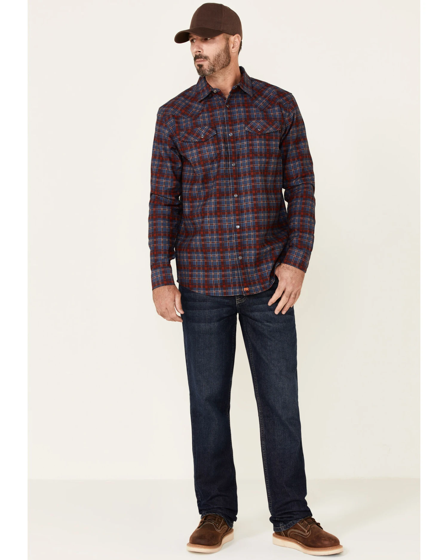 Cody James Men's FR Plaid Print Long Sleeve Work Shirt 4 Cody James Men's FR Plaid Print Long Sleeve Work Shirt - Image 2