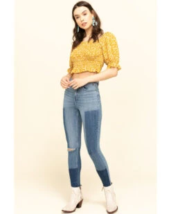 Loveriche Women's Floral Print Smocked Crop Top 13 Loveriche Women's Floral Print Smocked Crop Top -Cowboy Wear Shop 2000327370 702 P6