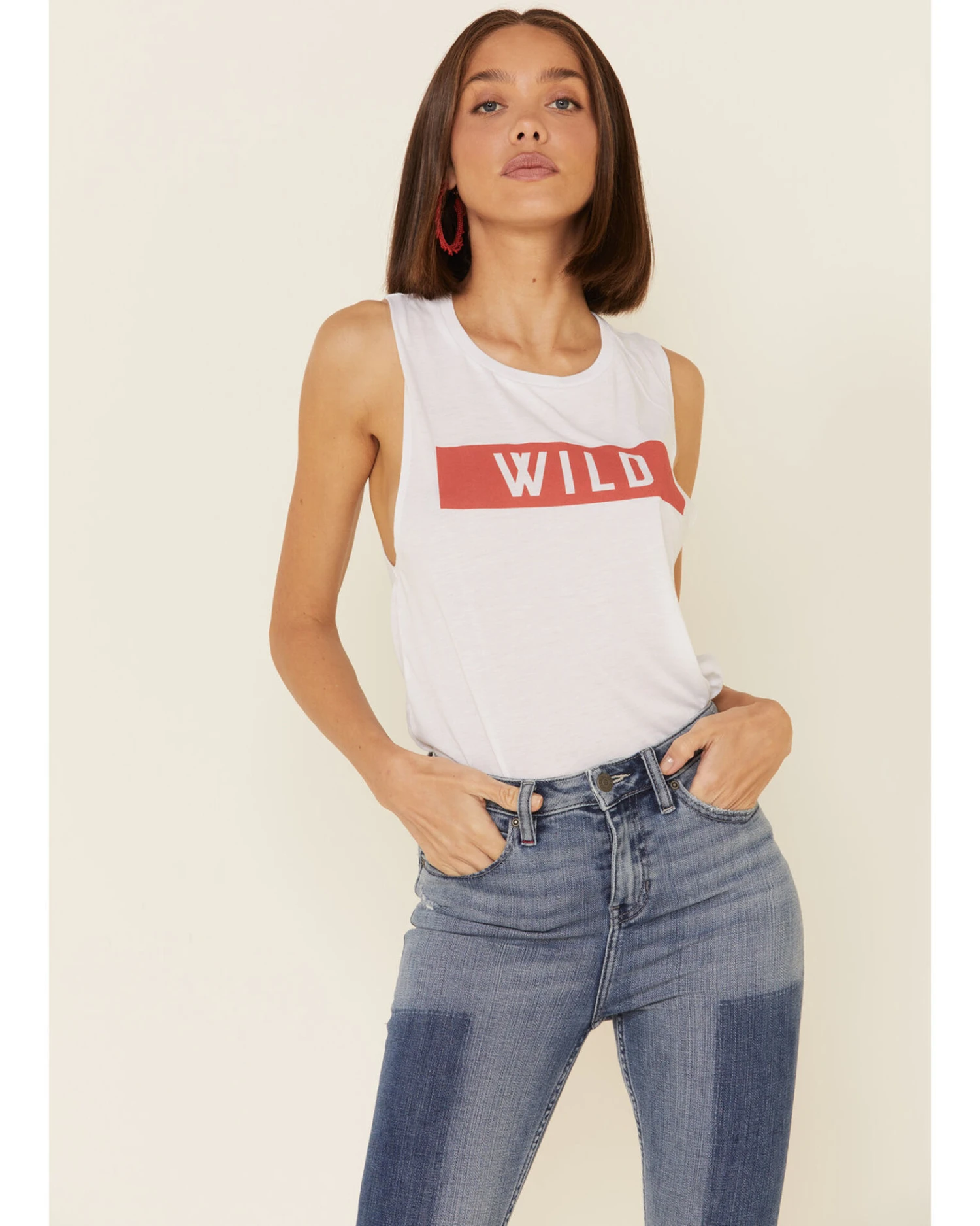 Wondery Women's Wild Bar Graphic Muscle Tank Top 3 Wondery Women's Wild Bar Graphic Muscle Tank Top