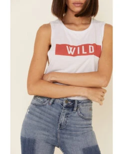 Wondery Women's Wild Bar Graphic Muscle Tank Top 9 Wondery Women's Wild Bar Graphic Muscle Tank Top -Cowboy Wear Shop 2000336327 100 P3
