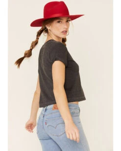 Ali Dee Women's Charcoal Rodeo Whiskey Cowboys Texas Graphic Tee  -Cowboy Wear Shop 2000337655 022 P4