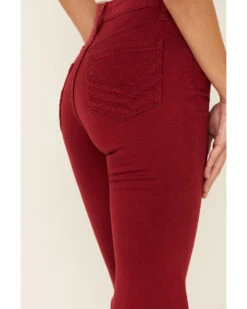 Shyanne Women's Red Seamed Pocket Flare Jeans -Cowboy Wear Shop 2000338350 600 P5