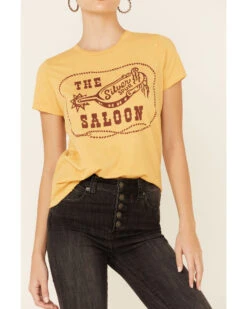 Bandit Brand Women's Mustard Silver Spur Spoon Graphic Tee  -Cowboy Wear Shop 2000341513 701 P3