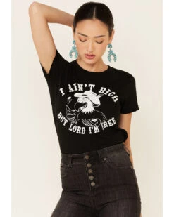 Bandit Brand Women's I Ain't Rich But Lord I'm Free Graphic Tee  -Cowboy Wear Shop 2000341514 001 P3