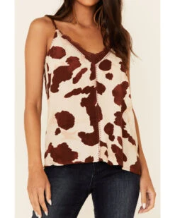Idyllwind Women's Cow Print Little Lace Cami  -Cowboy Wear Shop 2000342557 280 P3