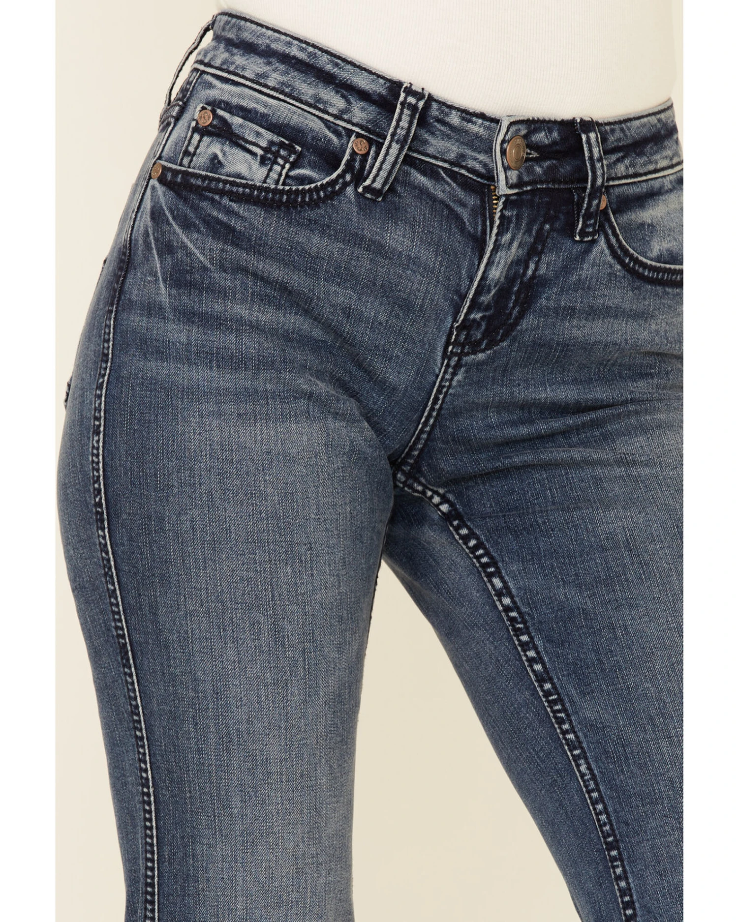 Shyanne Women's Seamed Pocket Bootcut Jeans 4 Shyanne Women's Seamed Pocket Bootcut Jeans - Image 2