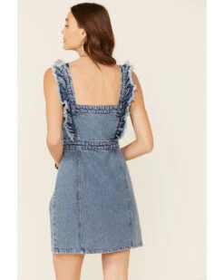 Revel Women's Fray Edge Ruffled Denim Dress -Cowboy Wear Shop 2000346775 400 P4