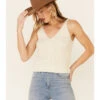 Wishlist Women's Cream Sweater-Knit Pointelle Tank Top  -Cowboy Wear Shop 2000349765 110 P1