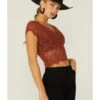 Shyanne Women's Lace Knit Flutter Sleeve Crop Top  -Cowboy Wear Shop 2000350854 213 P1