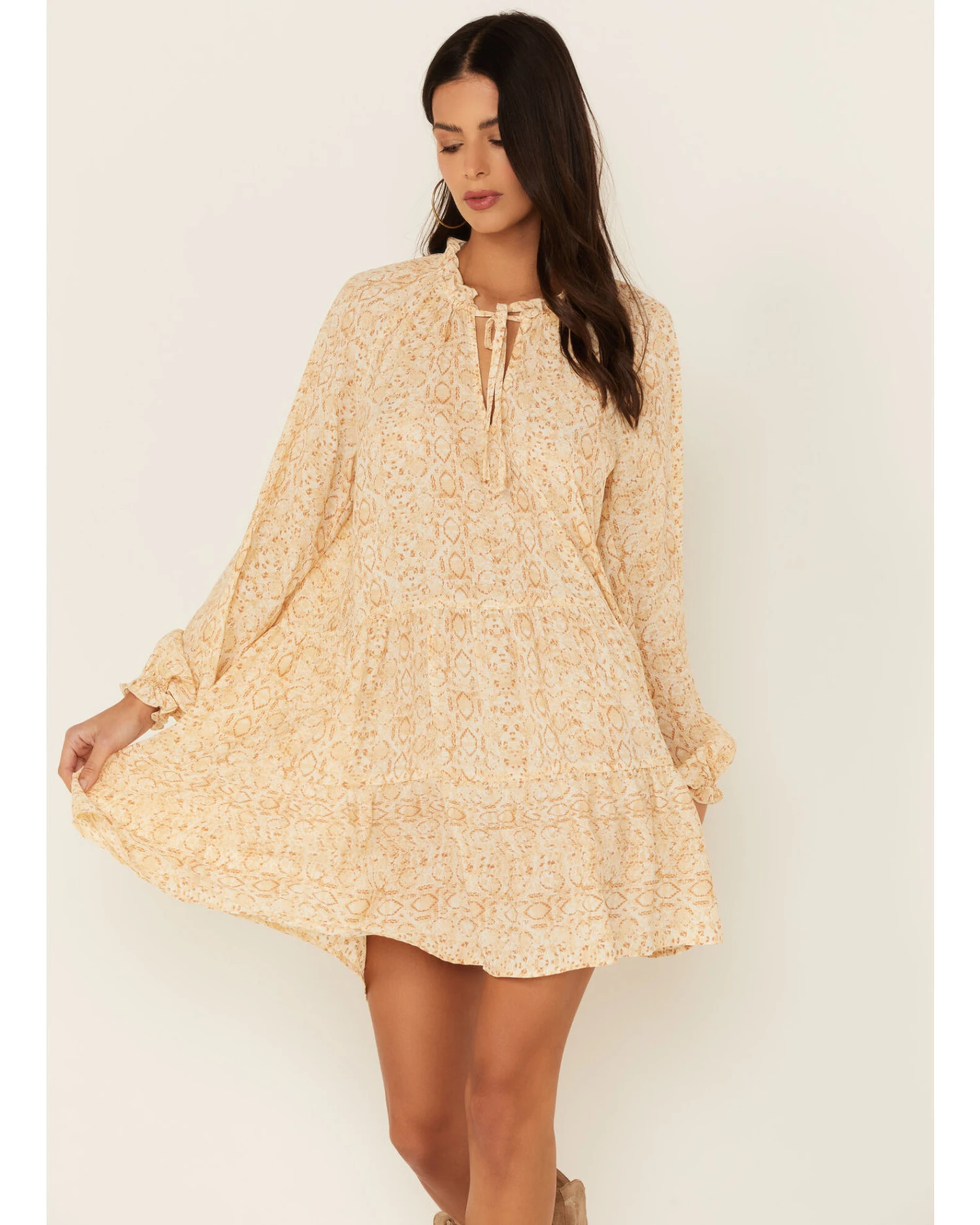 Show Me Your Mumu Multicolored Snake Print Birdie Mini Dress 3 Show Me Your Mumu Multicolored Snake Print Birdie Mini Dress