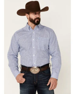 Ariat Men's WF Caysen Medallion Geo Print Long Sleeve Button-Down Western Shirt 