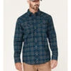 Cody James Men's FR Plaid Print Long Sleeve Snap Work Shirt 