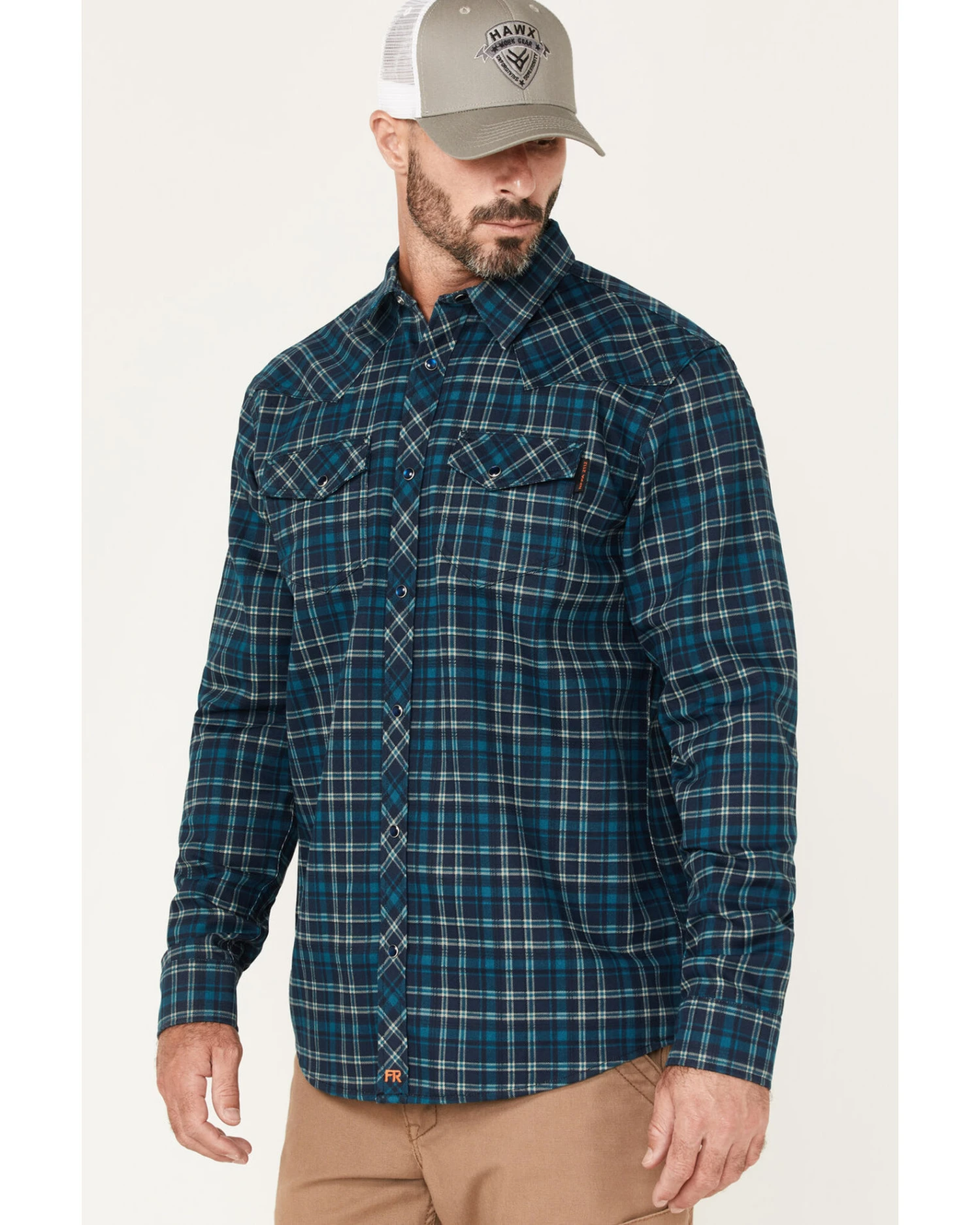 Cody James Men's FR Plaid Print Long Sleeve Snap Work Shirt 4 Cody James Men's FR Plaid Print Long Sleeve Snap Work Shirt - Image 2