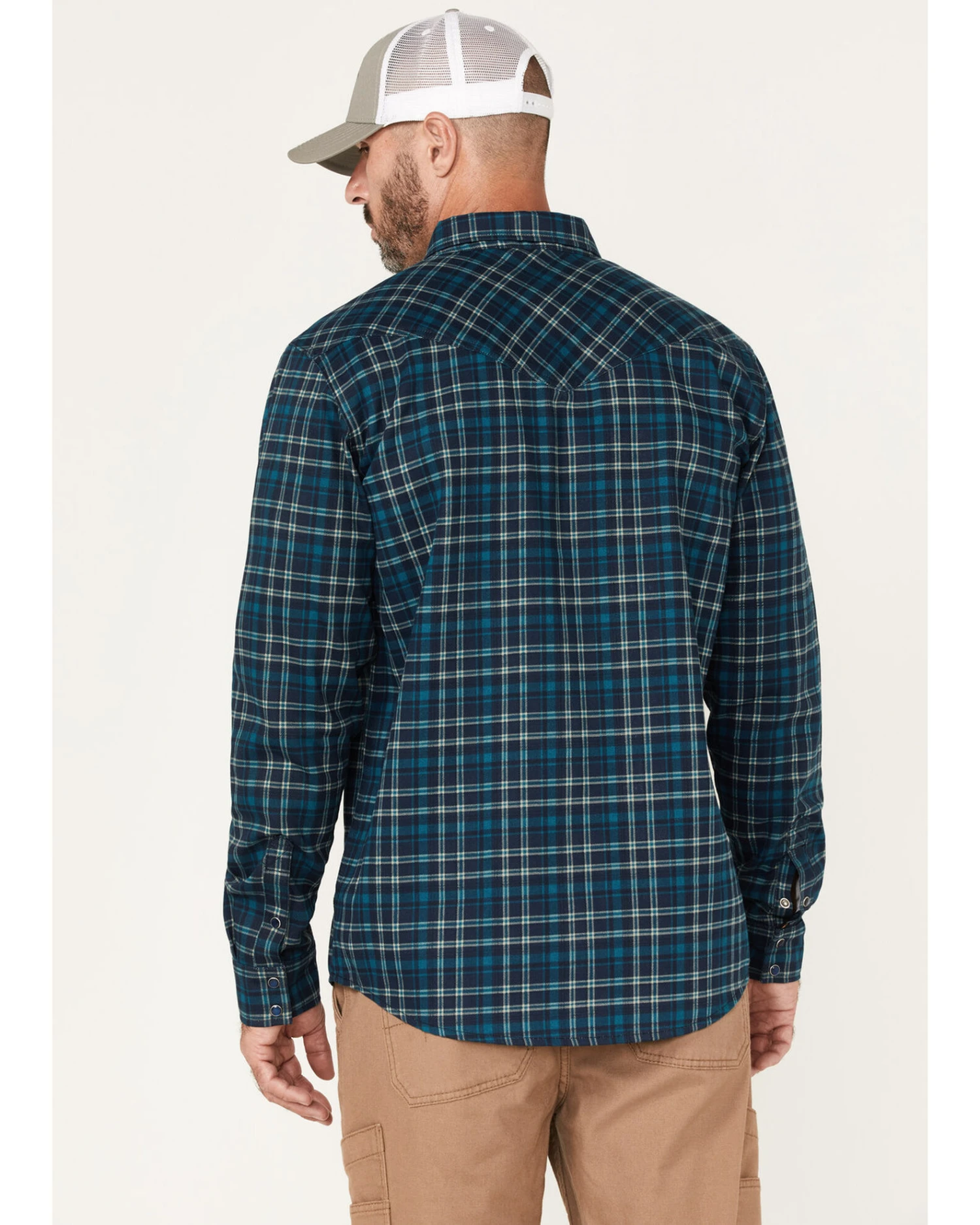 Cody James Men's FR Plaid Print Long Sleeve Snap Work Shirt 6 Cody James Men's FR Plaid Print Long Sleeve Snap Work Shirt - Image 4