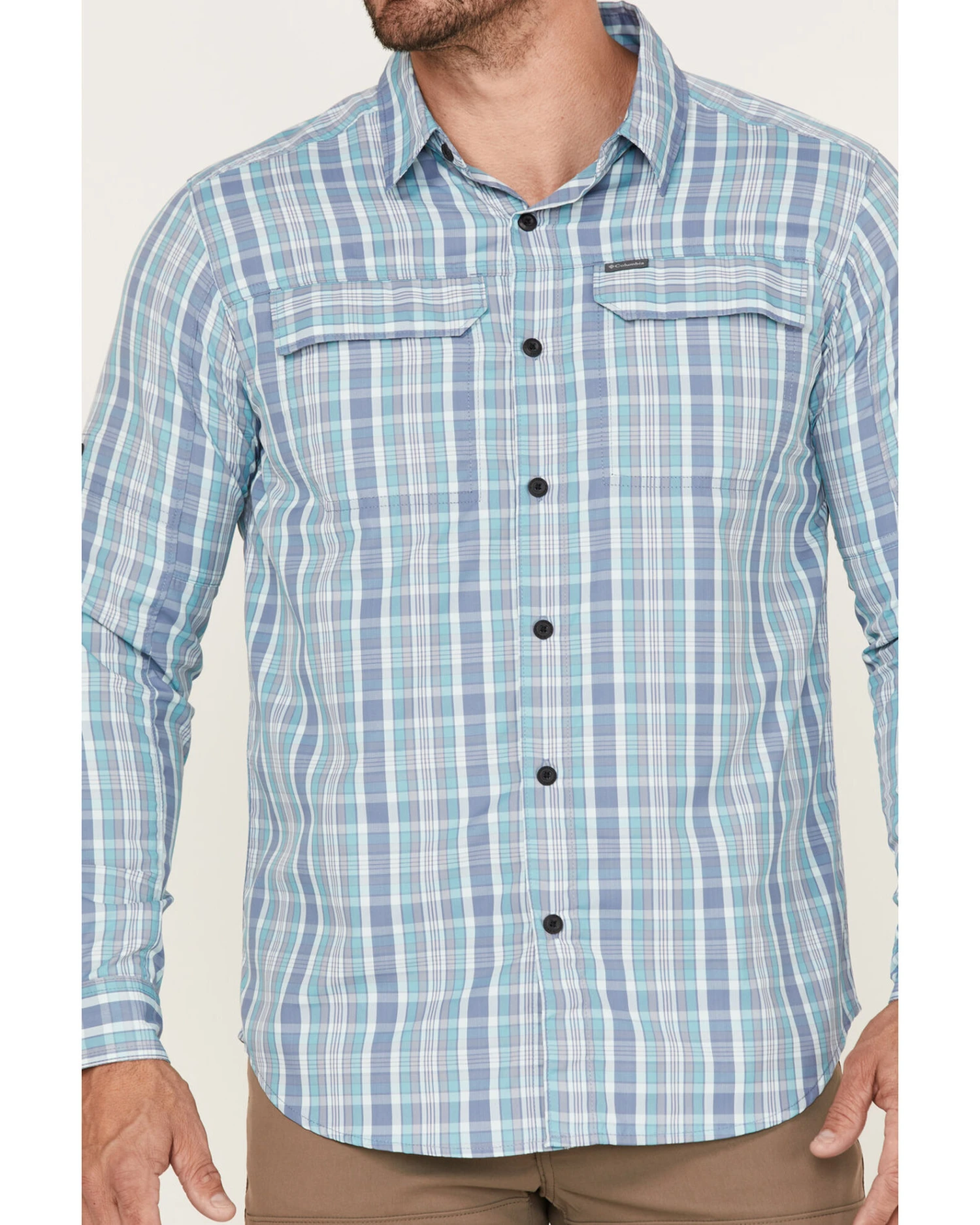 Columbia Men's Silver Ridge Balanced Plaid Long Sleeve Button-Down Western Shirt 5 Columbia Men's Silver Ridge Balanced Plaid Long Sleeve Button-Down Western Shirt - Image 3