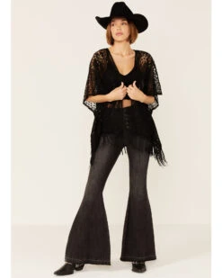 Wild Moss Women's Lace Fringe Kimono 9 Wild Moss Women's Lace Fringe Kimono -Cowboy Wear Shop 2000358551 001 P4