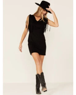 Idyllwind Women's Lady Bird Faux Suede Fringe Muscle Sleeve Dress -Cowboy Wear Shop 2000359130 001 P4