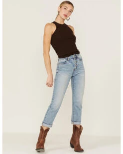 Cleo + Wolf Women's Easy Ribbed Layering Tank Top -Cowboy Wear Shop 2000359352 201 P4