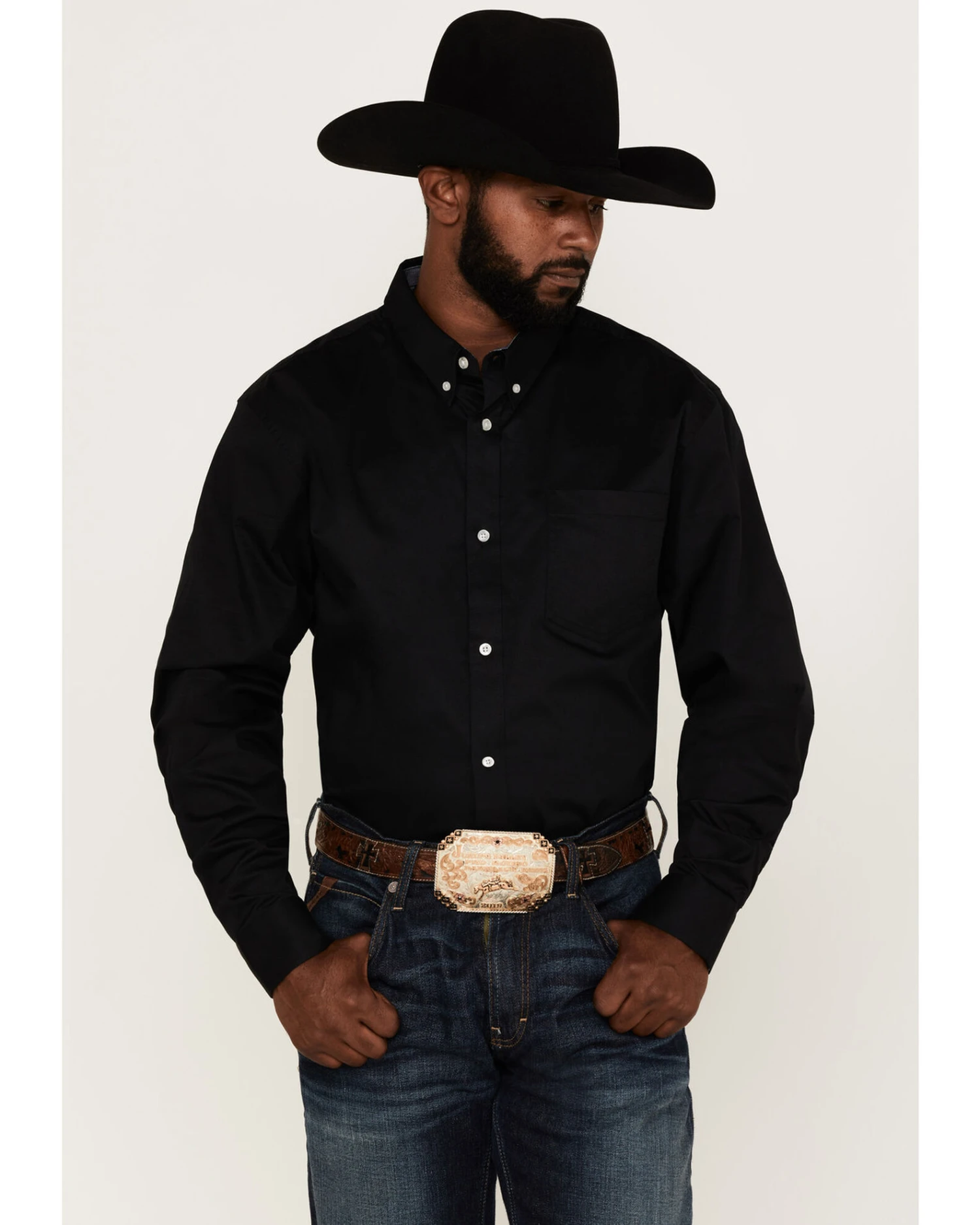 RANK 45 Men's Basic Twill Long Sleeve Button-Down Western Shirt 3 RANK 45 Men's Basic Twill Long Sleeve Button-Down Western Shirt