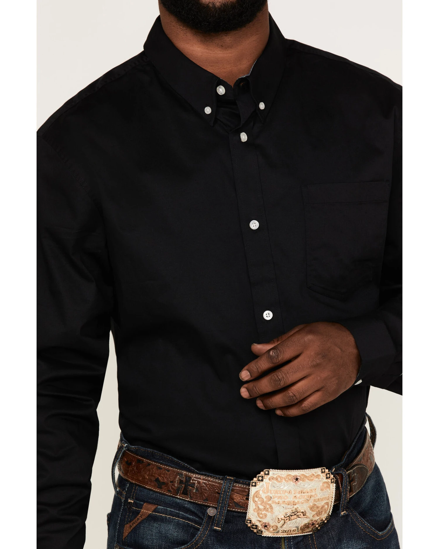 RANK 45 Men's Basic Twill Long Sleeve Button-Down Western Shirt 5 RANK 45 Men's Basic Twill Long Sleeve Button-Down Western Shirt - Image 3