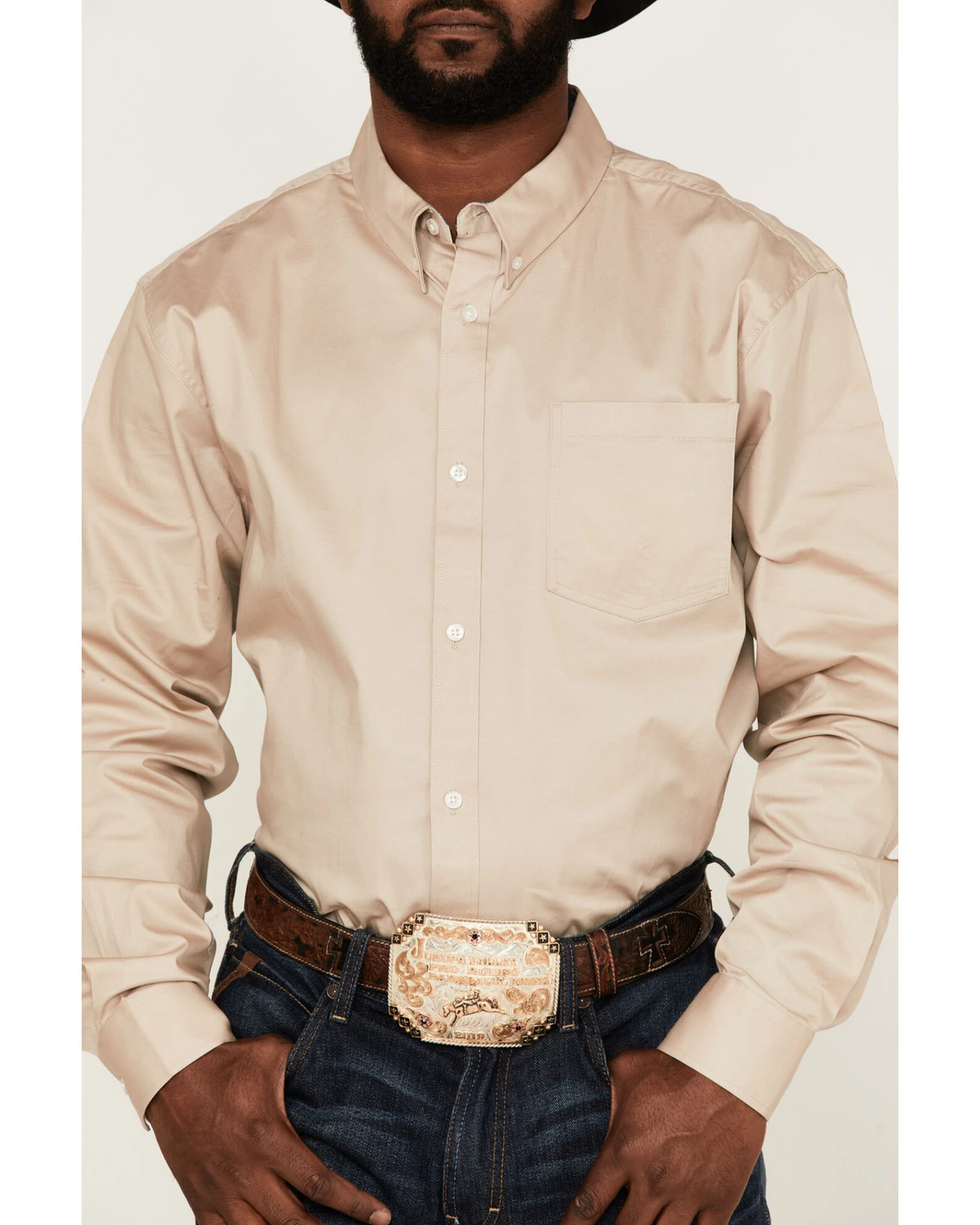RANK 45 Men's Basic Twill Long Sleeve Button-Down Western Shirt - Big 5 RANK 45 Men's Basic Twill Long Sleeve Button-Down Western Shirt - Big - Image 3