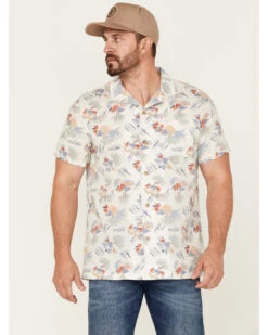 Pendleton Men's Hula Girl Tropical Print Short Sleeve Button-Down Western ShirtÂ