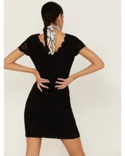 Panhandle Women's Scalloped Lace Bodycon Dress -Cowboy Wear Shop 2000360497 001 P3