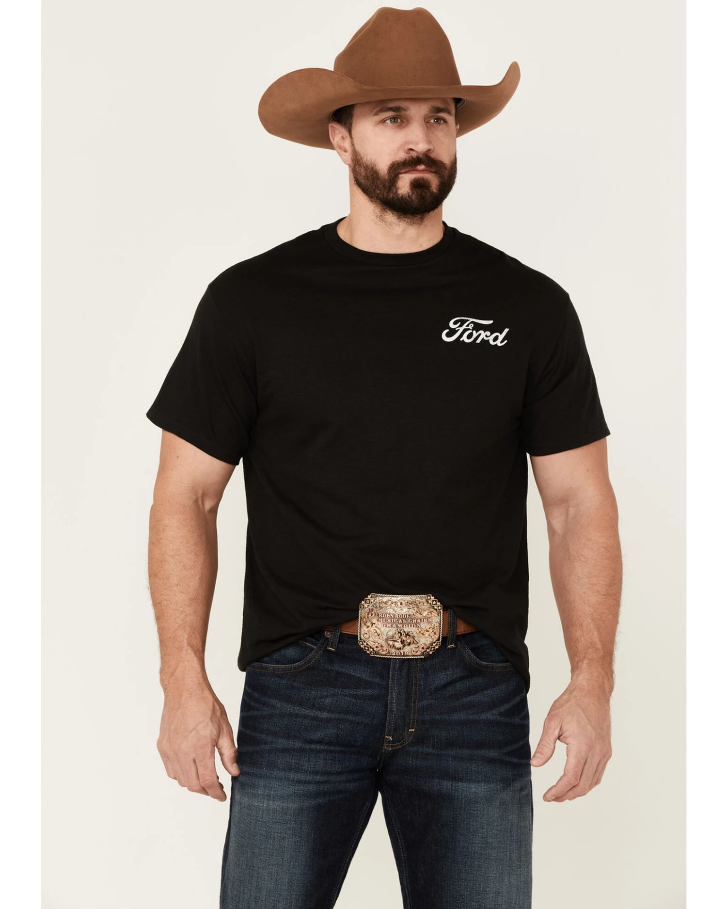 Buck Wear Men's Ford Built Tough Camo Flag Graphic Short Sleeve T-Shirt 3 Buck Wear Men's Ford Built Tough Camo Flag Graphic Short Sleeve T-Shirt