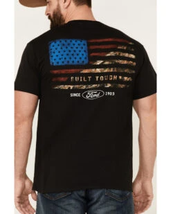 Buck Wear Men's Ford Built Tough Camo Flag Graphic Short Sleeve T-Shirt 8 Buck Wear Men's Ford Built Tough Camo Flag Graphic Short Sleeve T-Shirt -Cowboy Wear Shop 2000362504 001 P3