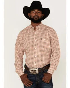 Ariat Men's Relentless Braiding Stretch Geo Print Long Sleeve Button Down Western ShirtÂ