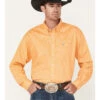 Cinch Men's Cross Orange Geo Print Long Sleeve Button Down Western Shirt  -Cowboy Wear Shop 2000363578 800 P1