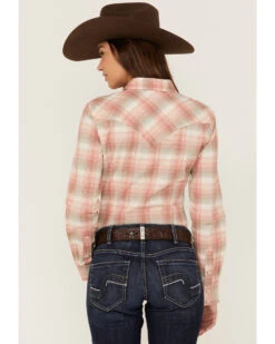 Wrangler Women's Plaid Print Long Sleeve Western Shirt -Cowboy Wear Shop 2000363843 681 P3