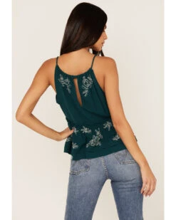 Shyanne Women's Embroidered Floral Keyhole Tank -Cowboy Wear Shop 2000364758 443 P4