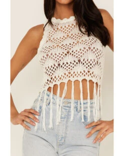 Shyanne Women's Crochet Fringe Tank Top 8 Shyanne Women's Crochet Fringe Tank Top -Cowboy Wear Shop 2000364790 100 P3