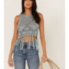 Shyanne Women's Yarn Crochet Fringe Trim Tank -Cowboy Wear Shop 2000364791 450 P1