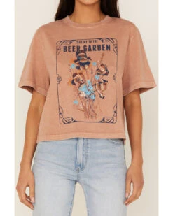 Cleo + Wolf Women's Beer Garden Graphic Boxy Crop Tee -Cowboy Wear Shop 2000364851 250 P3