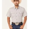 Moonshine Spirit Men's Static Geo Print Short Sleeve Snap Western Shirt  -Cowboy Wear Shop 2000364885 100 P1