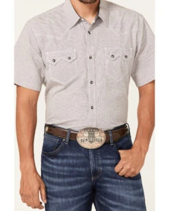 Moonshine Spirit Men's Static Geo Print Short Sleeve Snap Western Shirt  -Cowboy Wear Shop 2000364885 100 P3