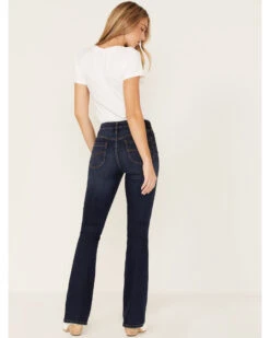 Cleo + Wolf Women's Dark Wash Stretch High Rise Modern Bootcut Jeans -Cowboy Wear Shop 2000364992 400 P3